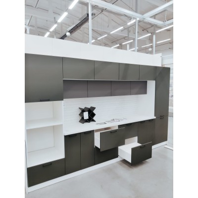 Virtuvės komplektas SV MODERN NEW Balta/Oliva Soft; Grafit 360 IŠPARDAVIMAS E-G
